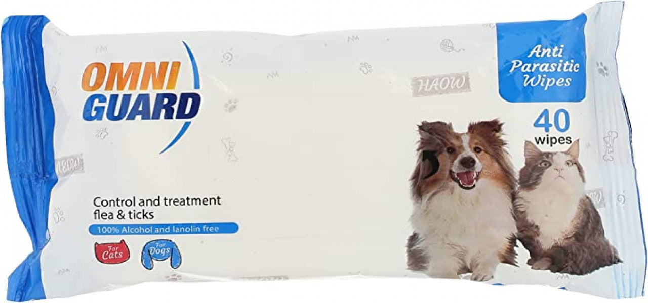 OMNIGUARD ANTI PARASITIC WIPES - BLUE