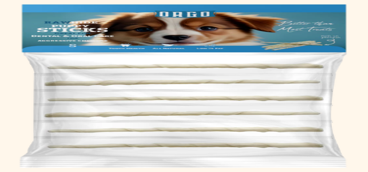 ORGO Rawhide Puppy Roll Sticks