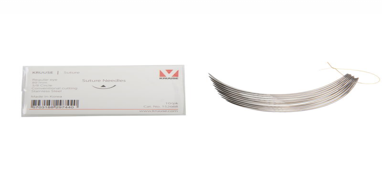 Suture needle, conventional cutting ,3/8 circle