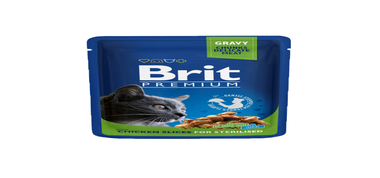 Brit | Premium Cat Pouches Slices for Sterilised Cats 100g