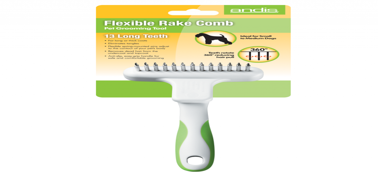 Flexible Rake Comb for Dog