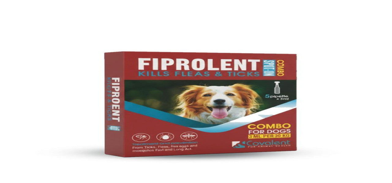 Fiprolent fleas & ticks Spot on Combo 5 pipette 3 ml