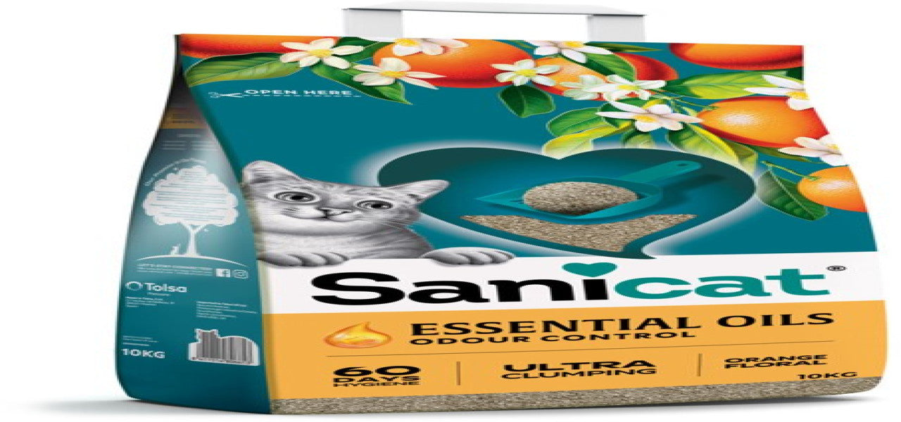 Sanicat  | Ultra Clumping Orange & Floral  10k