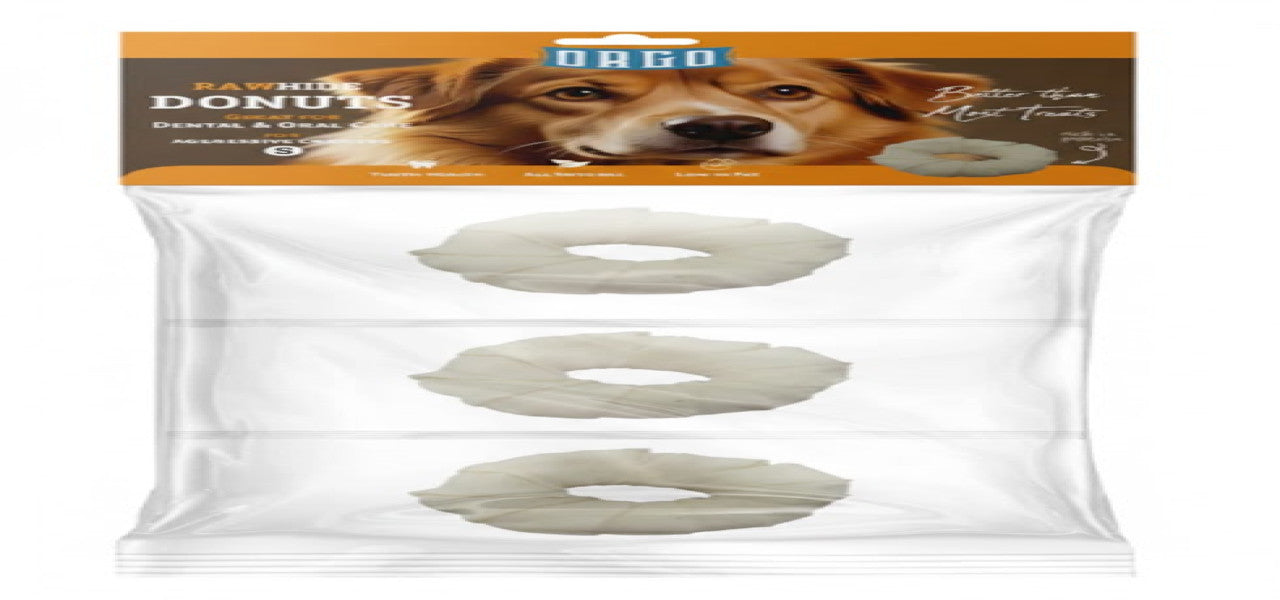 ORGO Rawhide Donuts For Dogs