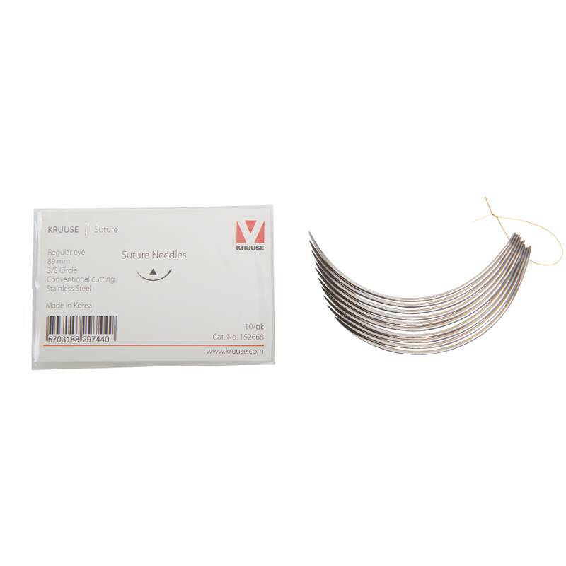 suture needle, regular eye, reverse cutting