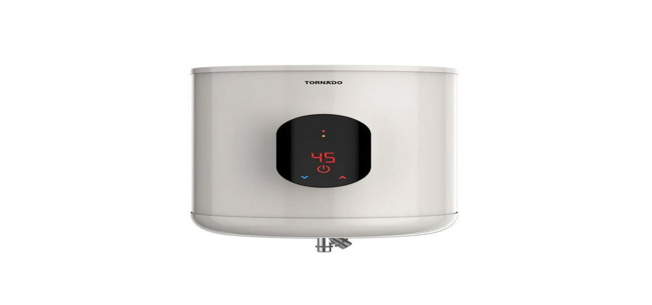 Tornado Electric Water Heater 35 Liter, Off White Digital