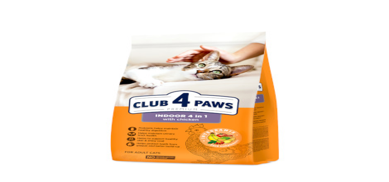 CLUB 4 PAWS  Indoor4 in 1 With Chicken Adult Cats